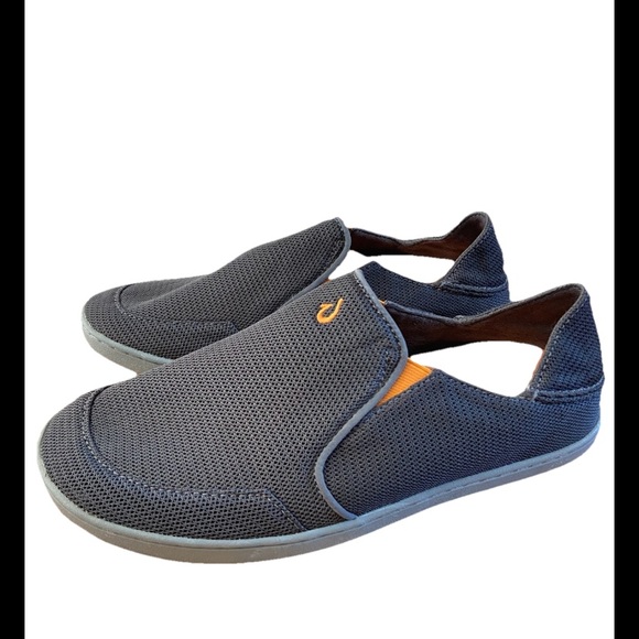 Olukai mens nohea mesh gray slip on shoes 8 main image 9